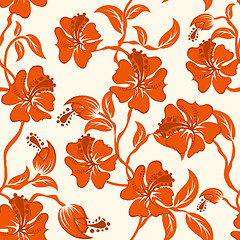 Image showing seamless floral pattern