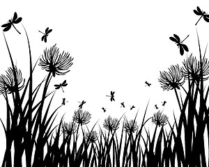 Image showing meadow silhouettes