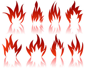 Image showing fire icon set