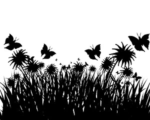 Image showing meadow silhouettes