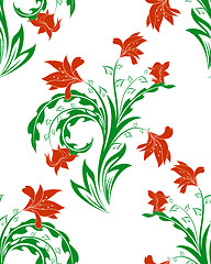 Image showing seamless floral pattern