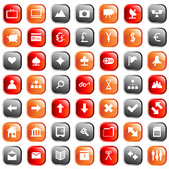 Image showing business and office icon set