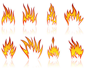 Image showing fire icon set