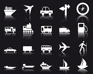 Image showing transportation icon set