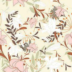 Image showing seamless floral pattern