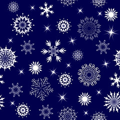 Image showing seamless snowflakes background