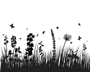 Image showing meadow silhouettes