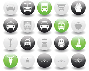 Image showing transportation icon set