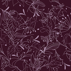 Image showing seamless floral pattern