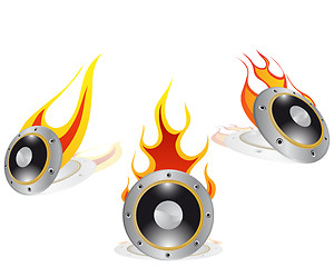 Image showing hot loudspeakers