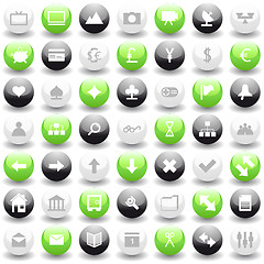 Image showing business and office icon set