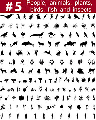 Image showing vector silhouettes set