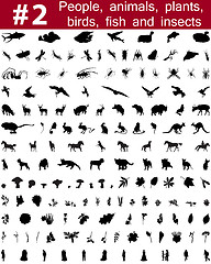 Image showing vector silhouettes set