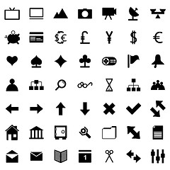 Image showing business and office icon set