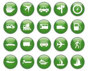 Image showing transportation icon set