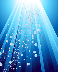 Image showing Underwater rays