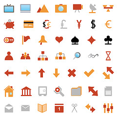 Image showing business and office icon set