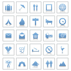 Image showing travel icons set