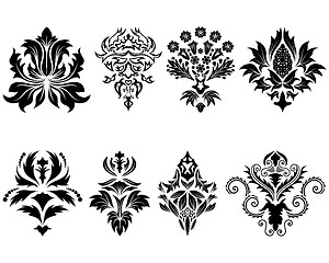 Image showing damask emblem set