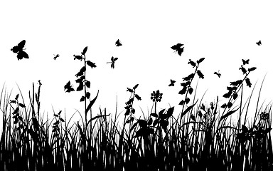 Image showing meadow silhouettes