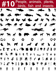 Image showing vector silhouettes set