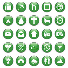 Image showing travel icons set