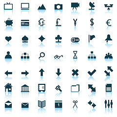 Image showing business and office icon set