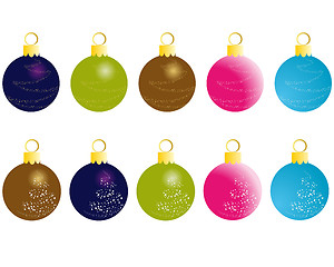 Image showing christmas ball set