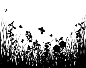 Image showing meadow silhouettes