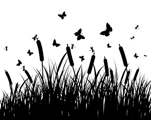 Image showing meadow silhouettes