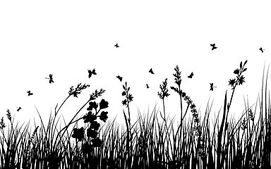 Image showing meadow silhouettes