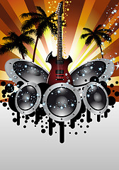 Image showing musical grunge background