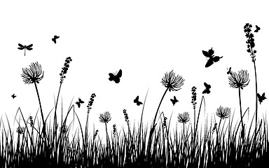 Image showing meadow silhouettes