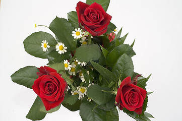 Image showing Bouquet red roses