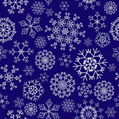 Image showing seamless snowflakes background