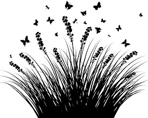 Image showing meadow silhouettes