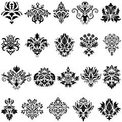 Image showing damask emblem set