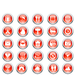 Image showing travel icons set