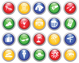 Image showing travel icons set