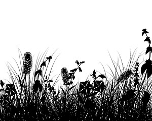 Image showing meadow silhouettes