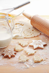 Image showing Baking Christmas cookies