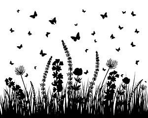 Image showing meadow silhouettes