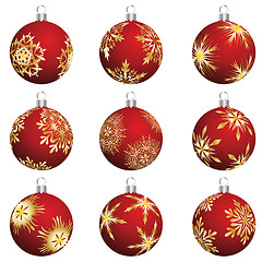 Image showing christmas ball set