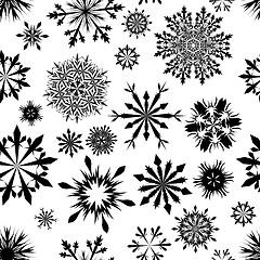 Image showing seamless snowflakes background