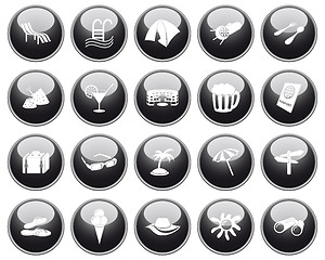 Image showing travel icons set