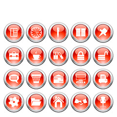 Image showing business and office icons set