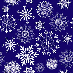 Image showing seamless snowflakes background