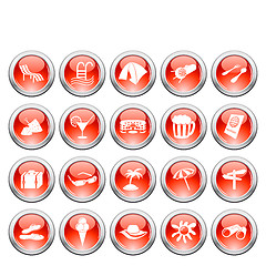 Image showing travel icons set