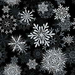 Image showing seamless snowflakes background