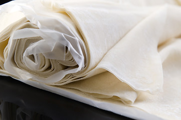 Image showing Filo - ready made dough leaves, fillo, phyllo
